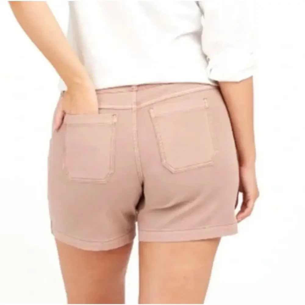Spanx Stretch Twill Pull On Shorts Mauve Size Medium - Picture 3 of 8